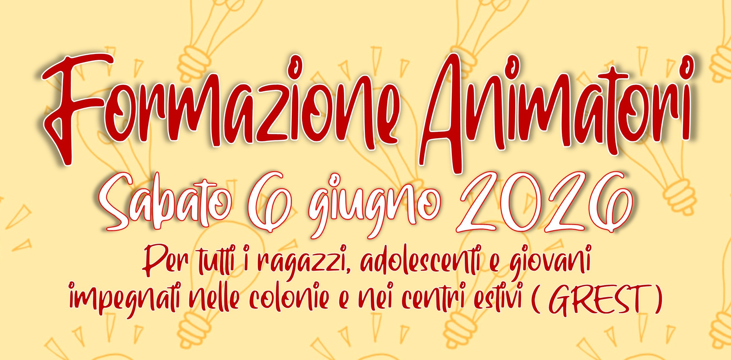 FORMAZIONE ANIMATORI - 6 GIUGNO 2026